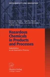Cover image: Hazardous Chemicals in Products and Processes 9783790816426