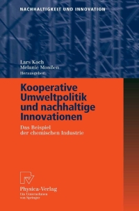 Omslagafbeelding: Kooperative Umweltpolitik und nachhaltige Innovationen 1st edition 9783790816600