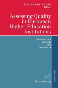 表紙画像: Assessing Quality in European Higher Education Institutions 1st edition 9783790816594