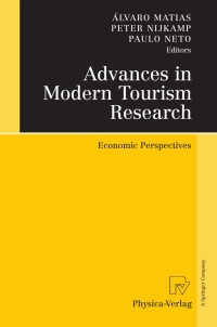 Imagen de portada: Advances in Modern Tourism Research 9783790817171