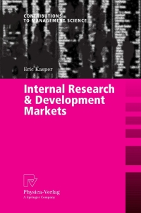 Cover image: Internal Research & Development Markets 9783790817287