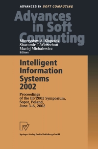 Cover image: Intelligent Information Systems 2002 1st edition 9783790815092