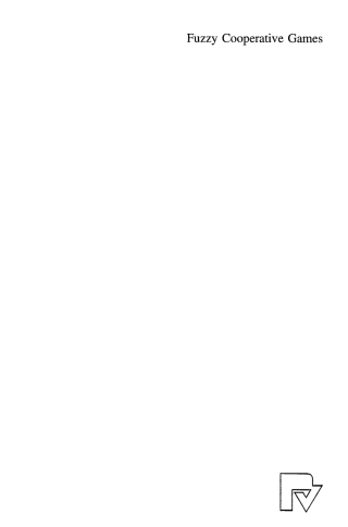 Cover image: Fuzzy Cooperative Games 9783790824896