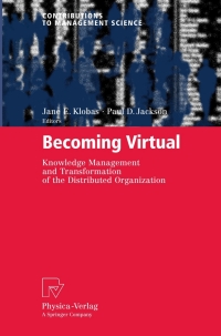 Cover image: Becoming Virtual 1st edition 9783790819571
