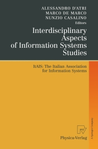 Cover image: Interdisciplinary Aspects of Information Systems Studies 1st edition 9783790820096