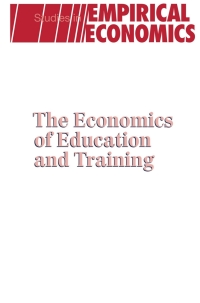 Cover image: The Economics of Education and Training 1st edition 9783790820218