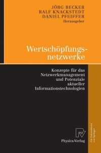 صورة الغلاف: Wertschöpfungsnetzwerke 1st edition 9783790820553