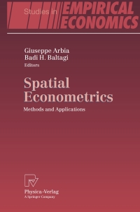 Imagen de portada: Spatial Econometrics 1st edition 9783790820690