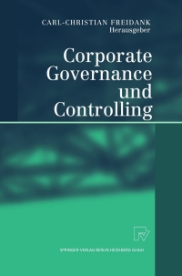 Omslagafbeelding: Corporate Governance und Controlling 1st edition 9783790802313