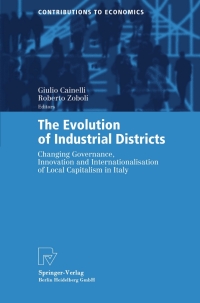 Imagen de portada: The Evolution of Industrial Districts 1st edition 9783790800951