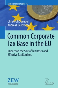 Cover image: Common Corporate Tax Base in the EU 9783790827552