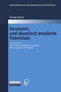 表紙画像: Serotonin und akustisch evozierte Potentiale 9783798515130