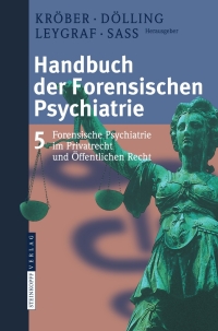 Imagen de portada: Handbuch der forensischen Psychiatrie 1st edition 9783798514492