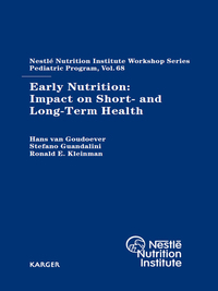 Imagen de portada: Early Nutrition: Impact on Short- and Long-Term Health 9783805597456
