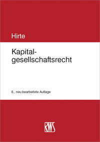 Titelbild: Kapitalgesellschaftsrecht 8th edition