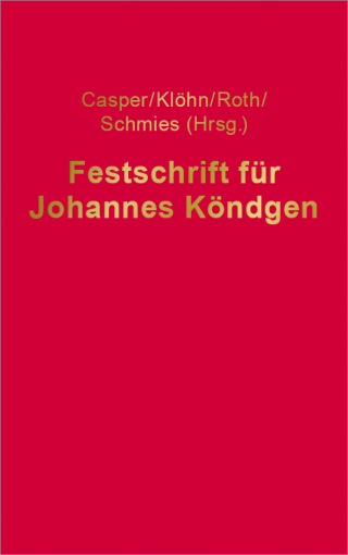 Imagen de portada: Festschrift für Johannes Köndgen 1st edition