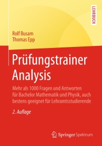 Imagen de portada: Prüfungstrainer Analysis 2nd edition 9783827427694