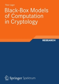 Cover image: Black-Box Models of Computation in Cryptology 9783834819895