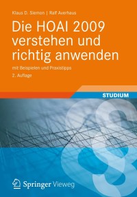 Cover image: Die HOAI 2009 verstehen und richtig anwenden 2nd edition 9783834818300