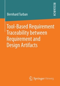 Omslagafbeelding: Tool-Based Requirement Traceability between Requirement and Design Artifacts 9783834824738