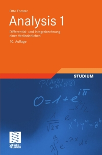 Cover image: Analysis 1 10th edition 9783834812513