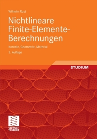 Cover image: Nichtlineare Finite-Elemente-Berechnungen 2nd edition 9783834814913