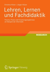 Cover image: Lehren, Lernen und Fachdidaktik 9783834815477