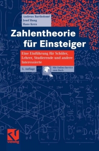 Imagen de portada: Zahlentheorie für Einsteiger 5th edition 9783834800800