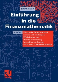 Immagine di copertina: Einführung in die Finanzmathematik 8th edition 9783834800930