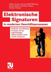 Imagen de portada: Elektronische Signaturen in modernen Geschäftsprozessen 9783834802682