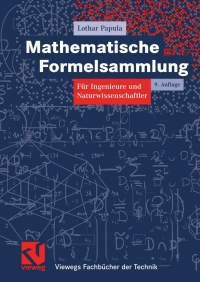 Imagen de portada: Mathematische Formelsammlung 9th edition 9783834801562