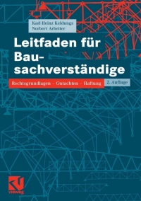 Imagen de portada: Leitfaden für Bausachverständige 2nd edition 9783528117504