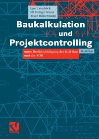 Cover image: Baukalkulation und Projektcontrolling 11th edition 9783528216924