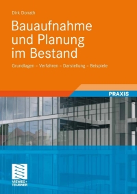 Imagen de portada: Bauaufnahme und Planung im Bestand 9783834803986