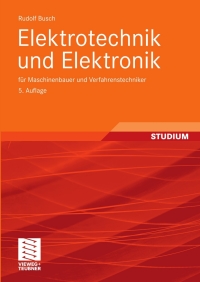 Cover image: Elektrotechnik und Elektronik 5th edition 9783835102484