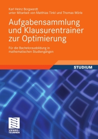 Imagen de portada: Aufgabensammlung und Klausurentrainer zur Optimierung 9783834808783