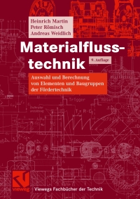 Cover image: Materialflusstechnik 9th edition 9783834803139