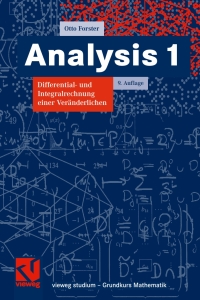Cover image: Analysis 1 9th edition 9783834803955