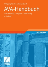 表紙画像: AVA-Handbuch 6th edition 9783834803481