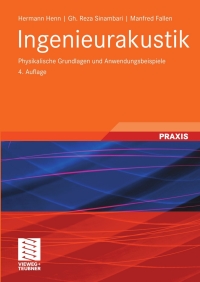 Cover image: Ingenieurakustik 4th edition 9783834802552