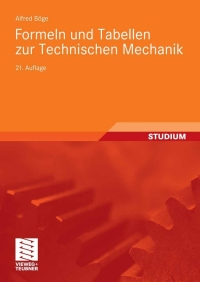 Cover image: Formeln und Tabellen zur Technischen Mechanik 21st edition 9783834807458