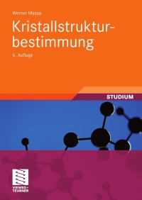 Imagen de portada: Kristallstrukturbestimmung 6th edition 9783834806499