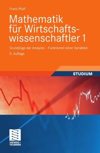 Cover image: Mathematik für Wirtschaftswissenschaftler 1 5th edition 9783528472382
