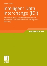 Cover image: Intelligent Data Interchange (IDI) 9783834812926