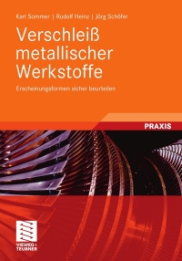 Cover image: Verschleiß metallischer Werkstoffe 9783835101265