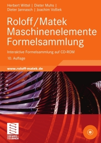Cover image: Roloff/Matek Maschinenelemente Formelsammlung 10th edition 9783834813282