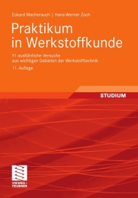 Imagen de portada: Praktikum in Werkstoffkunde 11th edition 9783834803436