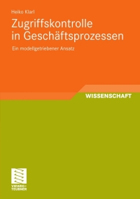 Immagine di copertina: Zugriffskontrolle in Geschäftsprozessen 9783834814654