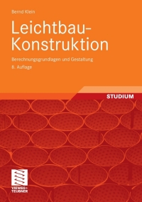 Cover image: Leichtbau-Konstruktion 8th edition 9783834807014
