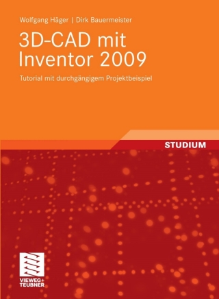 Cover image: 3D-CAD mit Inventor 2009 9783834808608